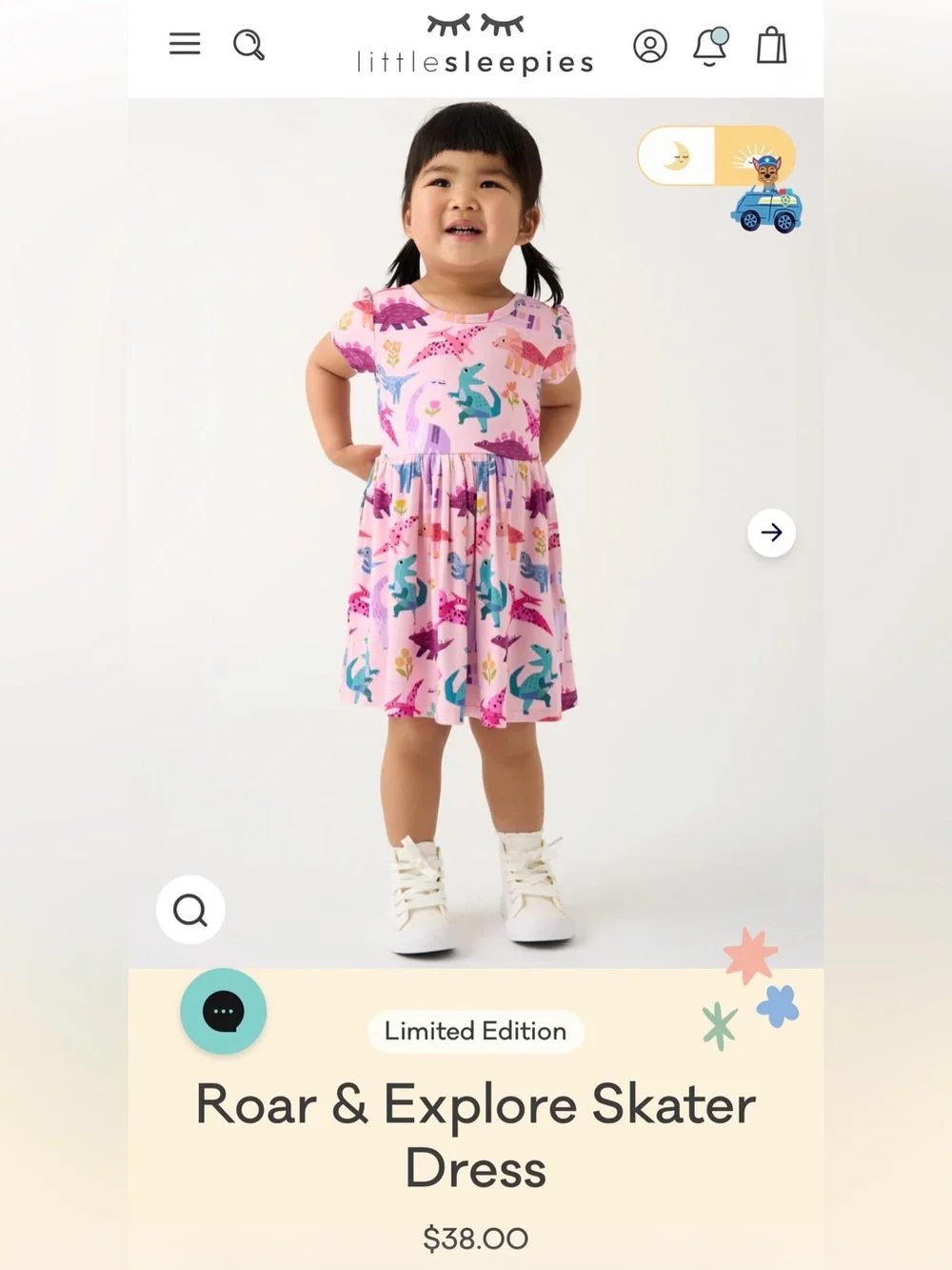 Little Sleepies Roar & Explore Skater Dress